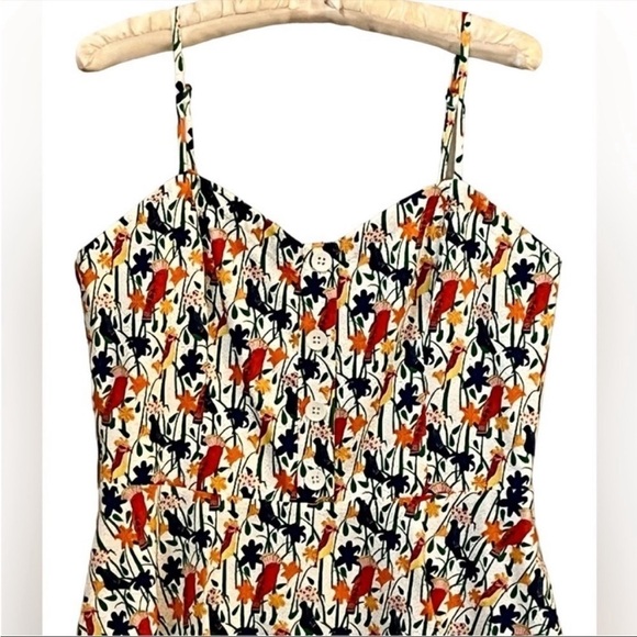 ALICE + OLIVIA Nella Bird Party Summer Dress Size 12 - Picture 4 of 15